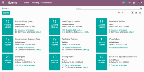 Odoo - Sample 2 for three columns