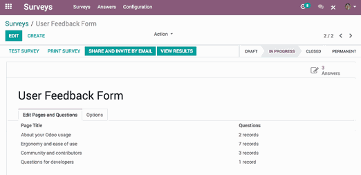 Odoo - Sample 2 for three columns