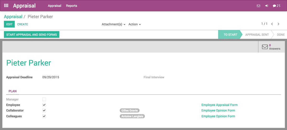 Odoo - Sample 2 for three columns