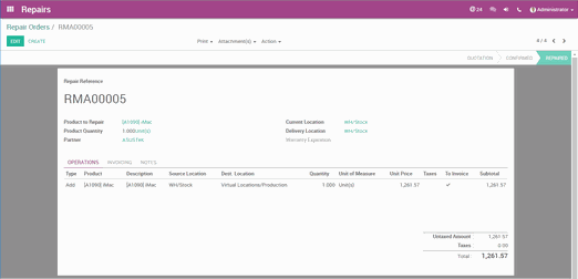 Odoo - Sample 2 for three columns