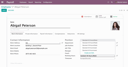 Odoo - Sample 2 for three columns